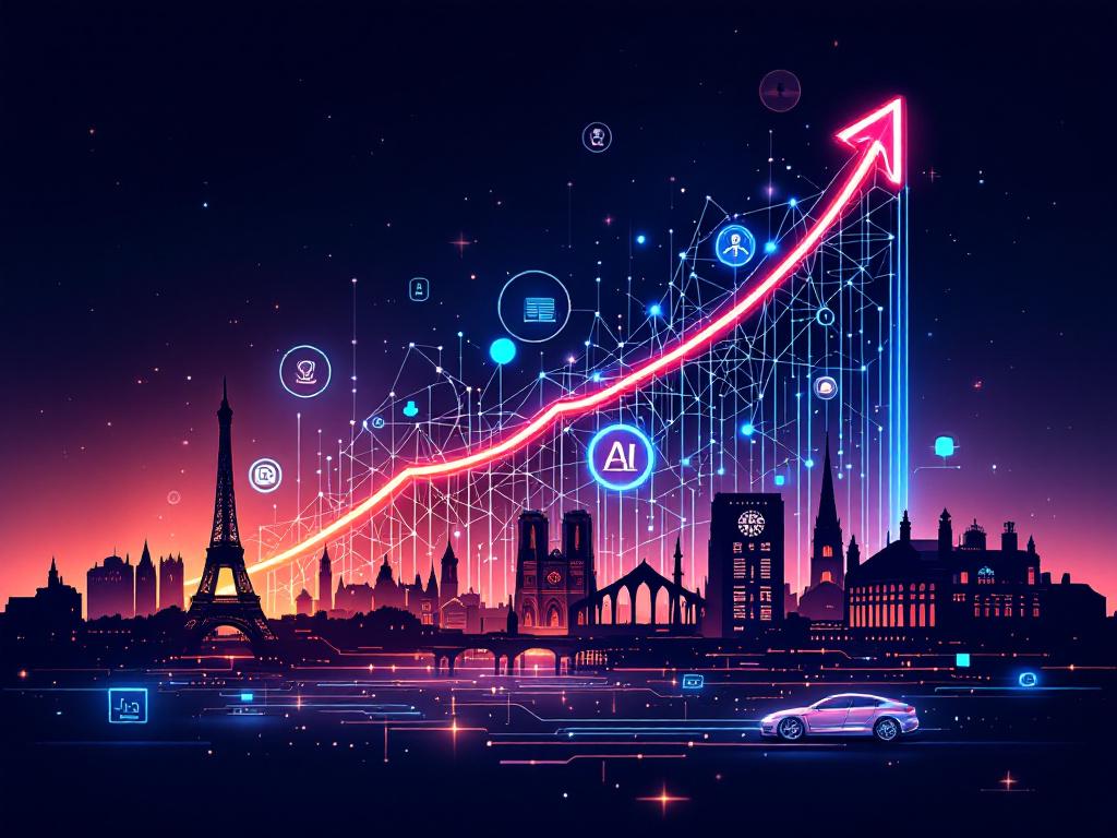 France generative AI startup ecosystem infographic showing market growth and key players